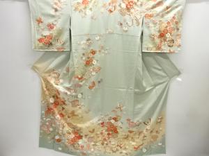 花車に蝶模様訪問着